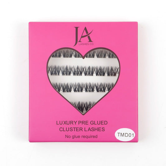 Pre-Glued Lash Bundle (you pick the style) - 2 x Pre-glued Cluster Lashes & Tweezer - No Glue Needed